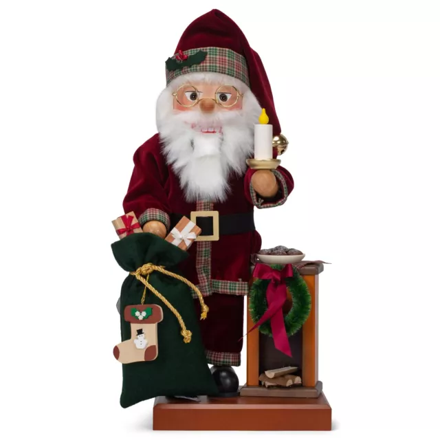 Christian Ulbricht Nutcracker - Santa with Fireplace - 19.25" H x 9.5" W x 7....