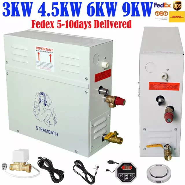 Generatore di vapore autosvuotante commerciale 3/6/9KW sistema doccia sauna spa Generatore di vapore autosvuotante commerciale 3/6/9KW sistema doccia sauna spa