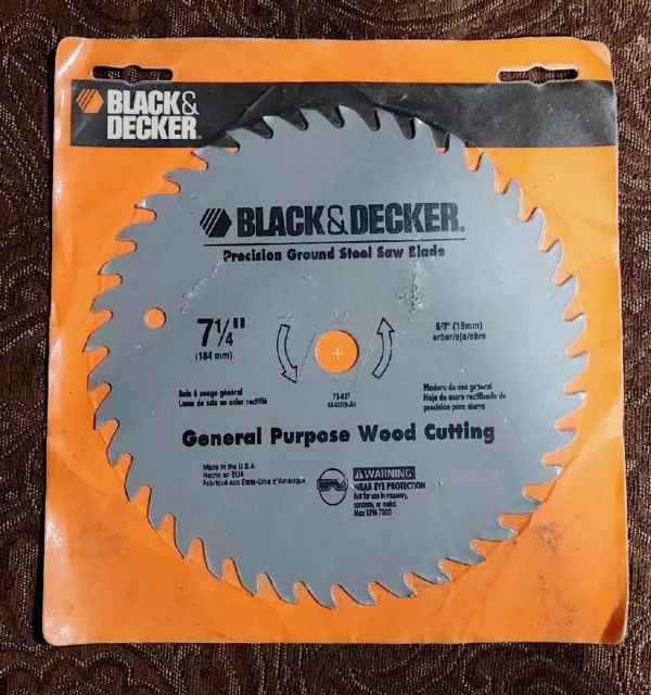 Black Decker 73-717 Piranha 7-1/4in Carbide Tooth Saw Blade