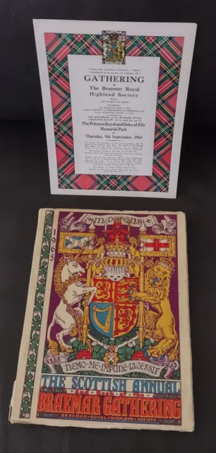 The Scottish Annual and Book of the Braemar Gathering 1965 with Insert Program