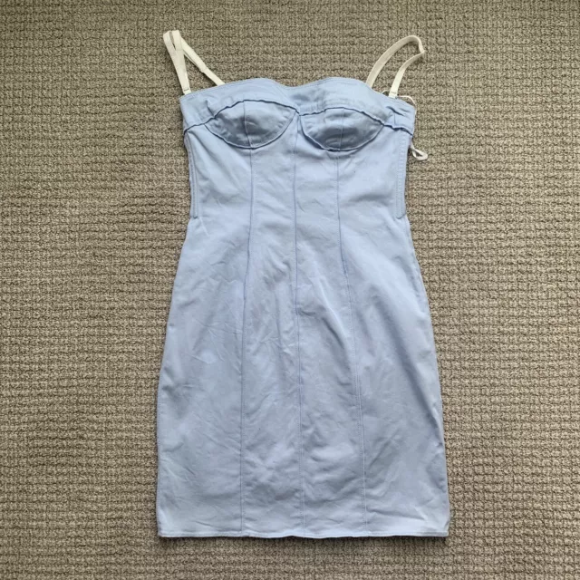 D& G Dolce & Gabbana Vintage Periwinkle Corset Bustier Dress Size 44 US medium D& G Dolce & Gabbana Vintage Periwinkle Corset Bustier Dress Size 44 US medium
