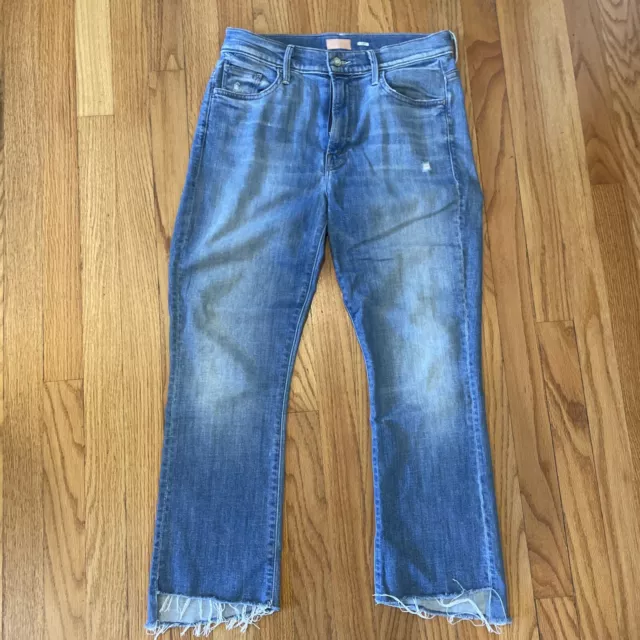 Mother Insider Crop Step Fray in Shake Well jeans 29