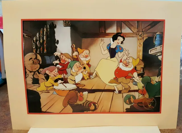 Disney Store Snow White 7 Dwarfs Lithograph Litho 1994 Exclusive Commemorative 2