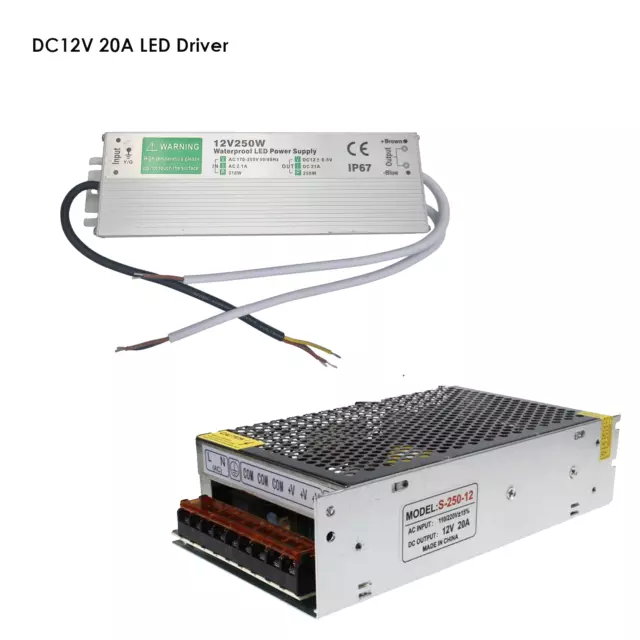 Dc 12V 20A Alimentation Électrique Conducteur Imperméable / Non Transformer LED