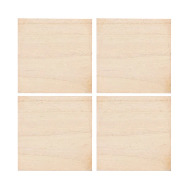 4 piezas Hágalo usted mismo Pintura Bloques de madera Cuadrado Bloque Madera Artesanía para Niños Niños Bl
