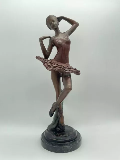 Statue en Bronze de danseuse par Pierre Le Faguays / Fayral - Œuvre d'Art Déco