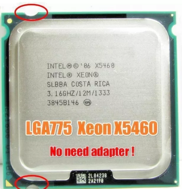 Intel Xeon X5460 LGA775 = (core 2 quad Q9650) Spécial overclocking Test 4 GHZ)))