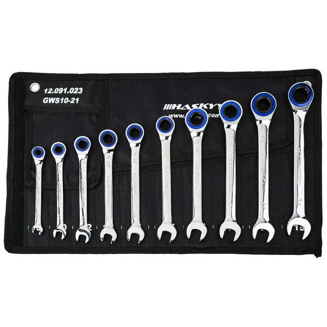 FACOM Gabel-Ringschlüssel, SW 23 Mm, 302 Mm Lang – Gekröpft, Verchromt