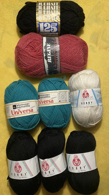 Großes Wollpacket HOBBY Universa Regine .. 450g Schurwolle Polyacryl Merino