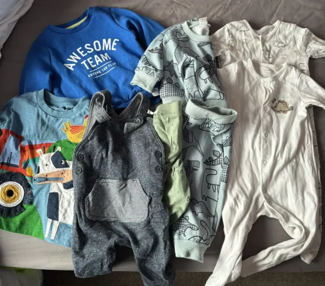 Baby boy large clothing bundle 3-6 months sleepsuit jumper outfit set