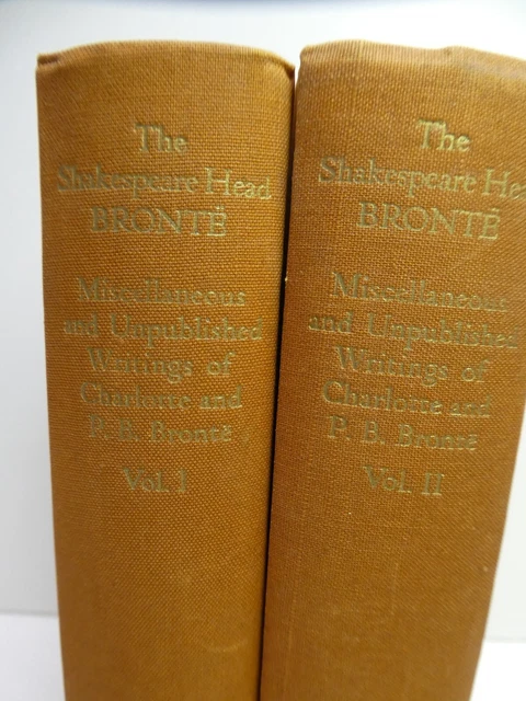 The Shakespeare Head Bronte 2 Volume Books Rough Cut Paper 1St Edition Blackwell