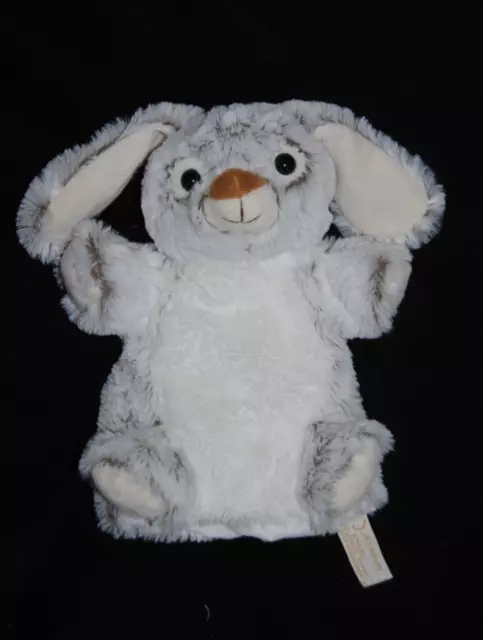 Marionnette lapin beige chiné marron  RODADOU RODA yeux durs doudou Etat NEUF