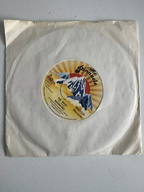 Dr. Who 7" Single Tv Theme Tune - Mankind. Doctor Who Rock Pop Sci-Fi 1978