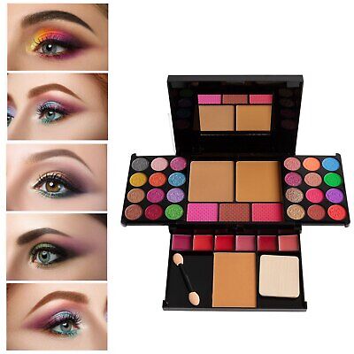 Paleta de maquillaje cosmético Pro 36 colores kit sombras de ojos brillo labial conjunto de rubor en polvo