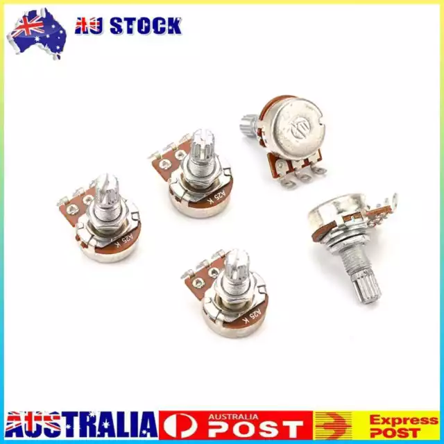 5pcs A25K Electric Guitar 18mm Split Shaft Potentiometer Volume Tone Guitar Pots