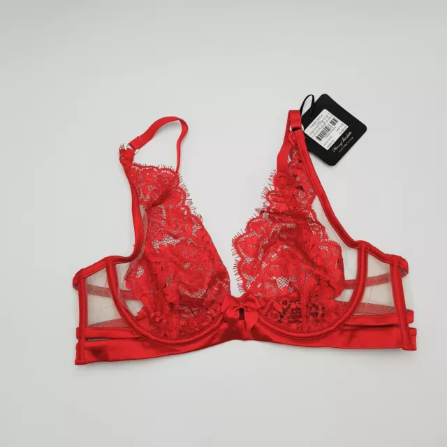 HONEY BIRDETTE Womens Size AU 10C or US 32C Red Valentina Bra NEW + TAGS