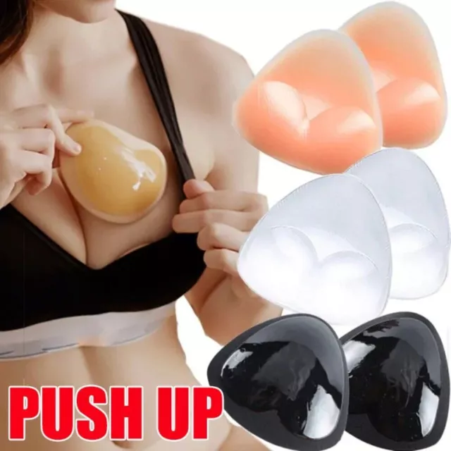 Women Patch Bikini Inserts Push-Up Sticky Bra Silicone Bra Breast Pads Bra Cup