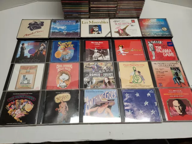 HUGE LOT OF 132 CAST RECORDINGS BROADWAY SONDHEIM RODGERS HAMMERSTEIN ++ CDs 3