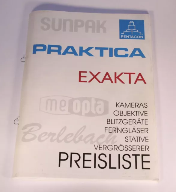 Katalog PRAKTICA PENTACON EXAKTA usw. von 2000 - sehr selten!