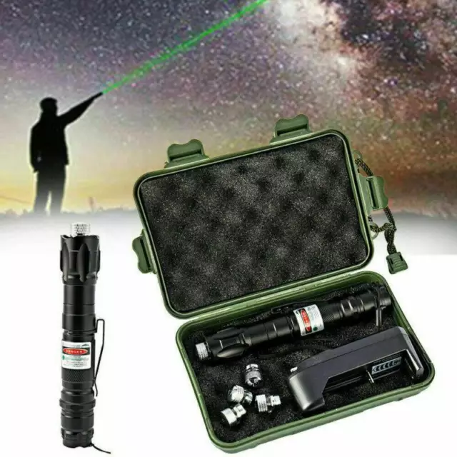 50Miles Green Laser Pointer Pen Rechargable Visible Beam Torches Flashlight .g