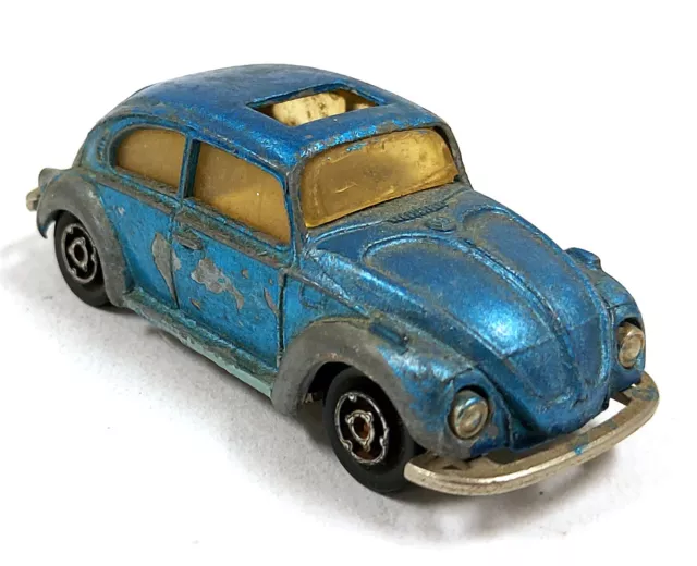 Majorette 202 Volkswagen 1302 Voiture Jouet Bleu France Vintage AJ057