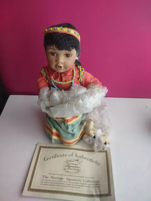 heritage signature collection Native American Indian Porcelain Doll