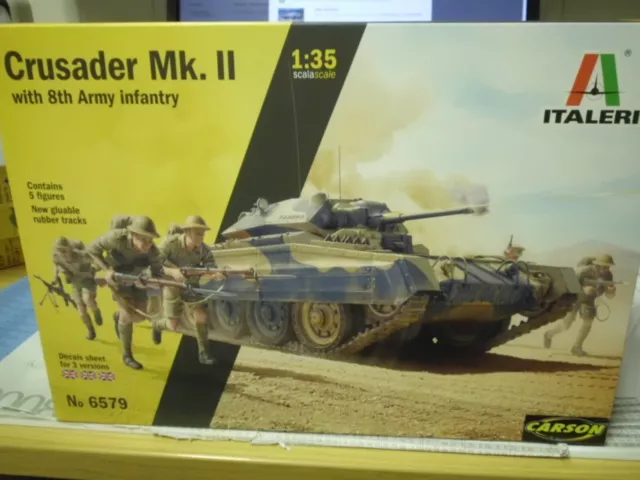 Italeri 1:35 6579 British Crusader Mk.II mit Figuren NEU OVP