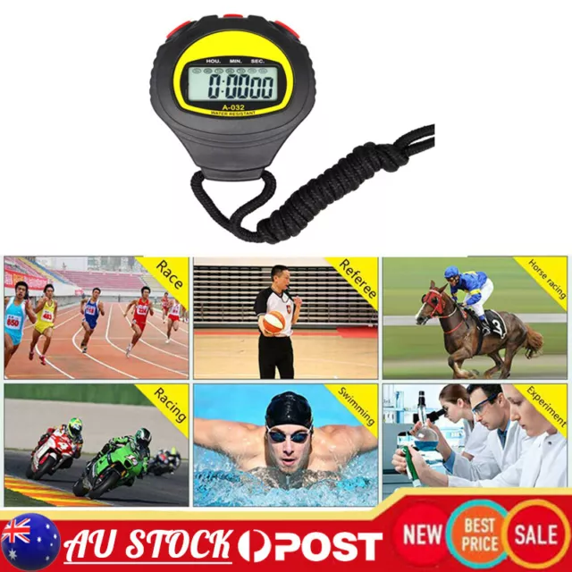 Electronic Stopwatch Professional Running Timer Sports Referee Coach Timer NEW