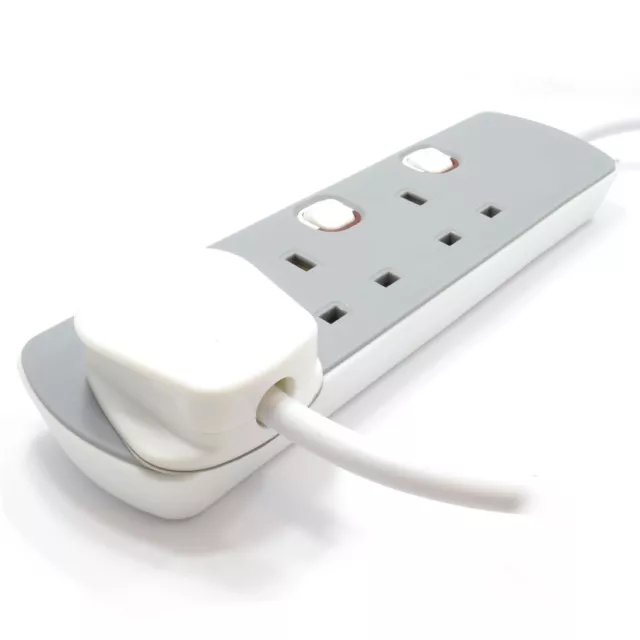 3 Gang Mains Extension Lead 3 Way UK Power Sockets Switched 1m/2m/5m/10m