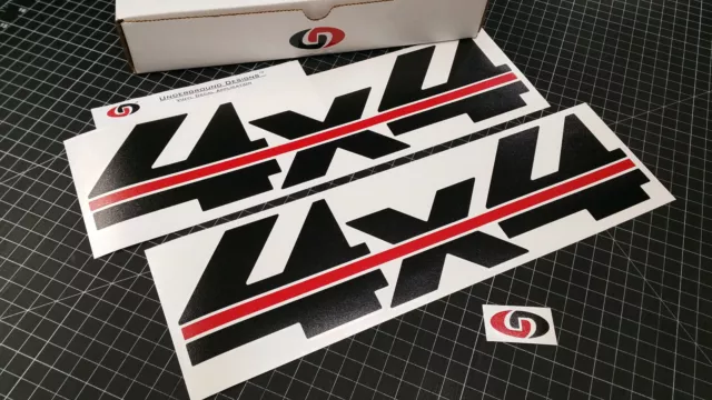 4x4 Decals (2pk) Lined Chevy Silverado Stickers C/K 1500 2500 Trucks 1988-1998