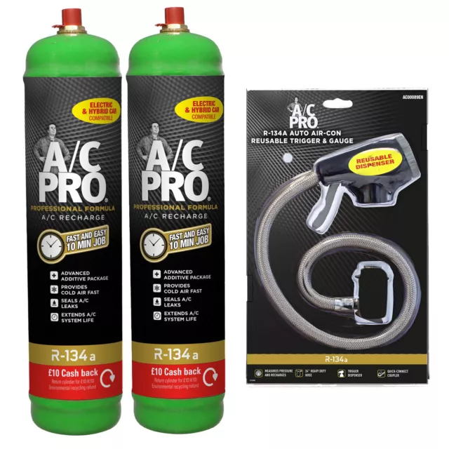AIR CON CONDITIONING Top up Aircon Recharge Refill Regas DIY X2 BOTTLES Kit  £149.95 - PicClick UK