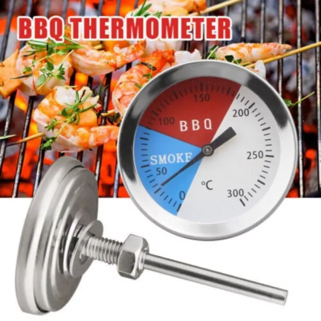 Outils BBQ Jauge de température Acier inoxydable BBQ Fumeur Grill Thermomètre