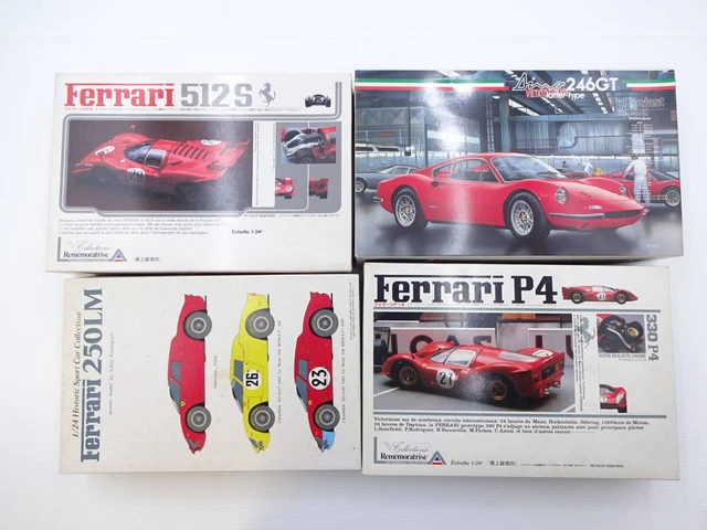 0426-9 1/24 Ferrari 512S 246Gt 250Lm P-4 Plastic Model Set Of