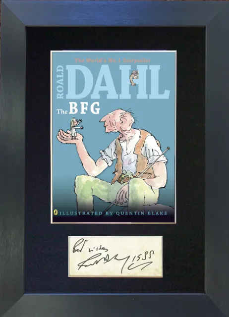 ROALD DAHL BFG Mounted Signed Reproduction Autograph Print A4 676