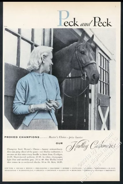 1954 Champion Hunter Cavallo Foto Peck E Vintage Stampa Campagna Pubblicitaria
