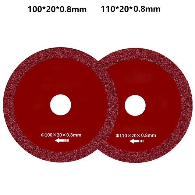 Hojas de sierra de disco de corte porcelana herramienta eléctrica roja 100/110*20 mm accesorios