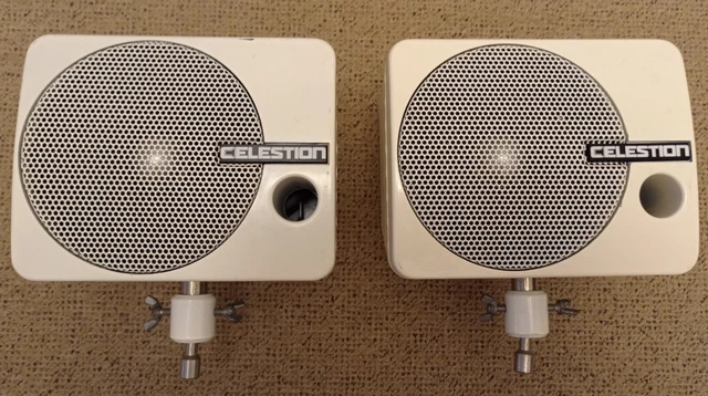 2 x Celestion SR Compact (off white) Passive Speakers with Mic Stand Mounts