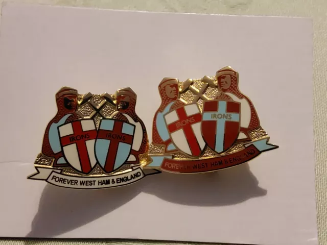 West Ham United and England forever two sort after badges for true Hammer fans 