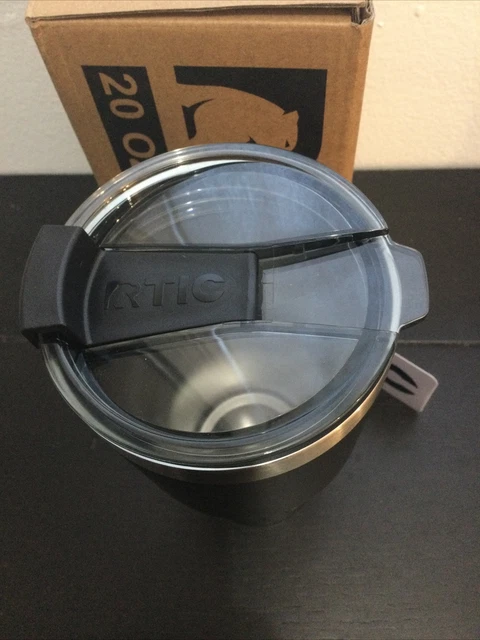 RTIC 20 oz Tumbler Hot Cold Double Wall Vacuum Insulated 20oz Matte Black 2022! 3