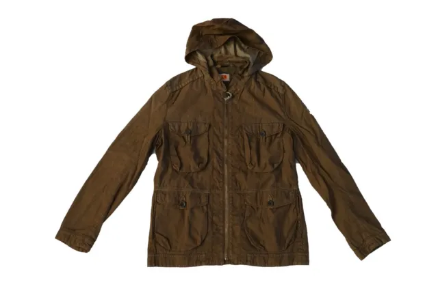 New Hugo Boss mens brown designer long rain parka suit jacket coat Large XL £399