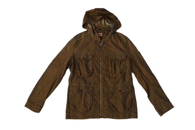 New Hugo Boss mens brown designer long rain parka suit jacket coat Large XL £399 New Hugo Boss mens brown designer long rain parka suit jacket coat Large XL £399