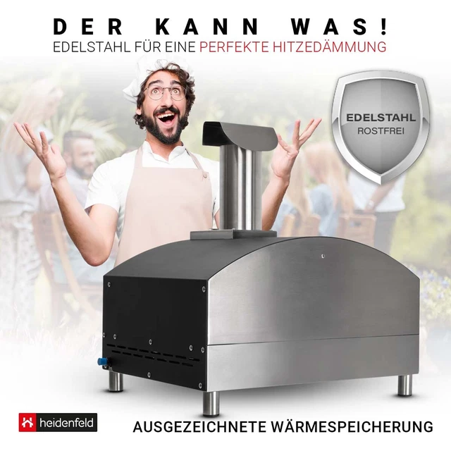 Heidenfeld Pizzaofen Venezia Pizzabackofen Gasofen Backofen Pizzastein Miweba 8