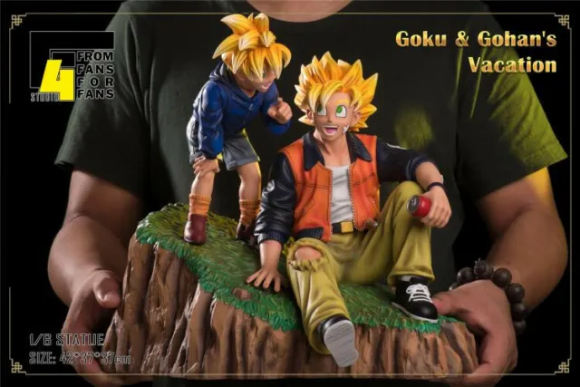 F4 Dragon Ball Z Son Goku & Gohan Urlaub Statue GK Resin Figur Modell Neu