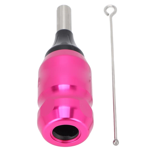 (rojo rosa) Empuñadura de tatuaje Empuñaduras y tubos de aleación de aluminio tatuaje