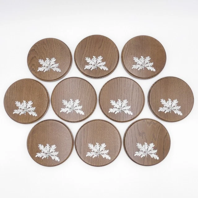 10xKeilerschild Tablero Keiler Redondo Braun AF15cm 10 Hoja de Roble Portada 6