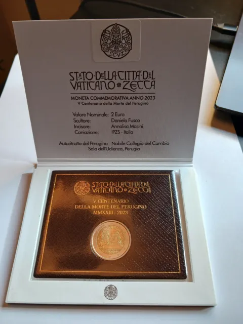 2 euros commémorative - coffret Perugino - Vatican 2023 - BU