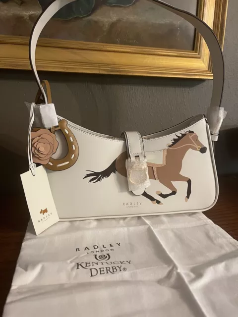 RADLEY LONDON X Kentucky Derby Zip Top Shoulder Bag, Race Horse, SS24,NWT