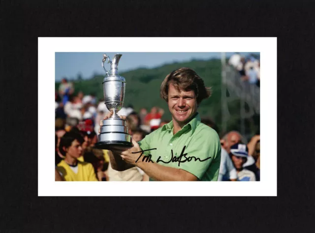 8X6 Mount TOM WATSON Autograph Signed PHOTO Gift Ready To Frame THE OPEN GOLF