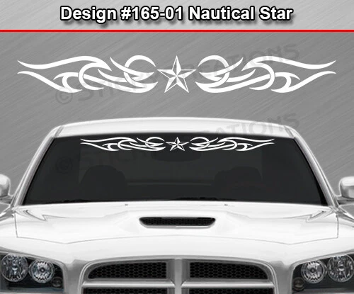 165-01 Nautical Star Decal Sticker Vinyl Graphic Windshield Window Tribal Accent