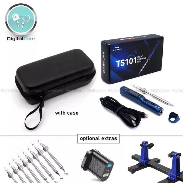 Soldering Iron TS101 Miniware BLUE 90W Digital LED TS-BC2 Tip Replaces the TS100